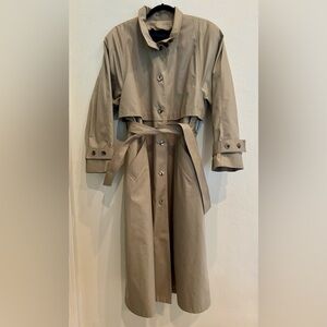 Classic Vintage London Fog Tan Trench Coat Size 10